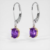 <span>1.62</span>&nbsp;<span class="tooltip-light">Ct.Tw.<span class="tooltiptext">Total Carat Weight</span></span> Gemstone Earrings, 14K Yellow & White 3