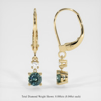 <span>0.87</span>&nbsp;<span class="tooltip-light">Ct.Tw.<span class="tooltiptext">Total Carat Weight</span></span> Sapphire Earrings, 14K Yellow Gold 2
