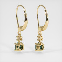 <span>0.87</span>&nbsp;<span class="tooltip-light">Ct.Tw.<span class="tooltiptext">Total Carat Weight</span></span> Sapphire Earrings, 14K Yellow Gold 4