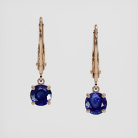 <span>1.85</span> <span class="tooltip-light">Ct.Tw.<span class="tooltiptext">Total Carat Weight</span></span> Blue Sapphire Earrings, 14K Rose Gold 1