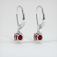 2.14 Ct.Tw. Ruby Earrings, 14K White Gold 4