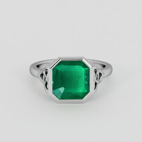 2.43 Ct. Emerald Ring, Platinum 950 1