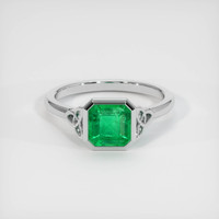 1.51 Ct. Emerald Ring, Platinum 950 1