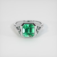 2.61 Ct. Emerald Ring, Platinum 950 1