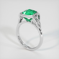 2.61 Ct. Emerald Ring, Platinum 950 2