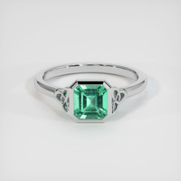 0.92 Ct. Emerald Ring, Platinum 950 1