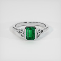 1.10 Ct. Emerald Ring, Platinum 950 1