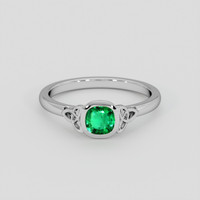 0.46 Ct. Emerald Ring, Platinum 950 1