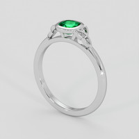 0.46 Ct. Emerald Ring, Platinum 950 2
