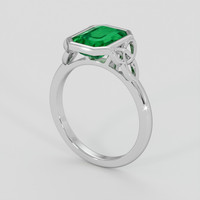 1.72 Ct. Emerald Ring, Platinum 950 2