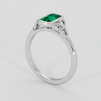 0.90 Ct. Emerald Ring, Platinum 950 2