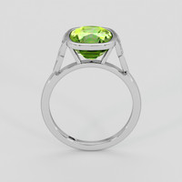 3.93 Ct. Green (Lime Green) Peridot Ring, Platinum 950 3
