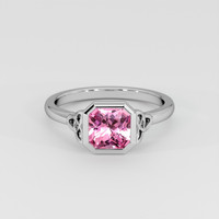 1.25 Ct. Pink Sapphire Ring, Platinum 950 1