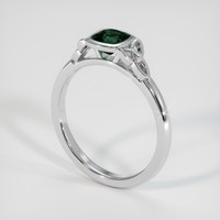 0.75 Ct. Bluish Green Sapphire Ring, Platinum 950 2
