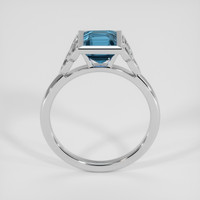 2.00 Ct. Greenish Blue Sapphire Ring, Platinum 950 3