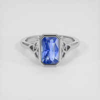 2.07 Ct. Blue Sapphire Ring, Platinum 950 1