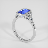 2.07 Ct. Blue Sapphire Ring, Platinum 950 2