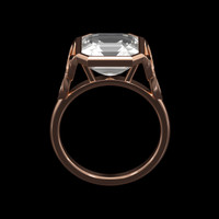 6.06 Ct. White Sapphire Ring, 14K Rose Gold 3