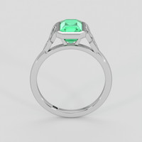 1.41 Ct. Emerald Ring, Silver 3