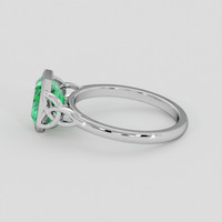 1.41 Ct. Emerald Ring, Silver 4