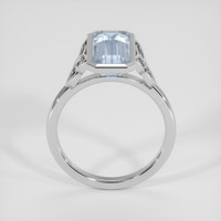 2.00 Ct. Greenish Blue Aquamarine Ring, Silver 3