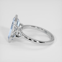 2.00 Ct. Greenish Blue Aquamarine Ring, Silver 4