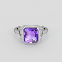 4.67 Ct. Purple Amethyst Ring, Silver 1
