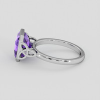 4.67 Ct. Purple Amethyst Ring, Silver 4