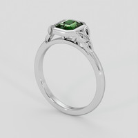 1.17 Ct. Bluish Green Sapphire Ring, Silver 2
