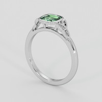 1.10 Ct. Green Sapphire Ring, 10K White Gold 2