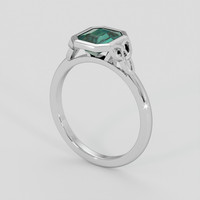 1.77 Ct. Bluish Green Sapphire Ring, 10K White Gold 2
