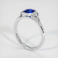 1.08 Ct. Blue Sapphire Ring, 10K White Gold 2