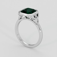 2.30 Ct. Green Sapphire Ring, 10K White Gold 2