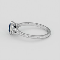 0.94 Ct. Greenish Blue Sapphire Ring, 14K White Gold 4
