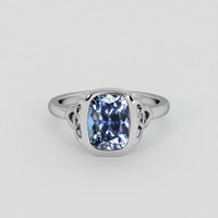 2.28 Ct. Bi Color Tanzanite Ring, 14K White Gold 1