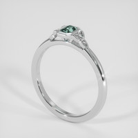 0.29 Ct. Green to Purple Alexandrite Ring, 14K White Gold 2