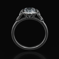1.18 Ct. Gemstone Ring, 14K White Gold 3