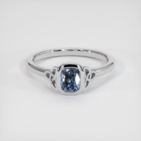0.72 Ct. Gemstone Ring, 14K White Gold 1