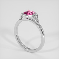 1.11 Ct. Pink Sapphire Ring, 14K White Gold 2