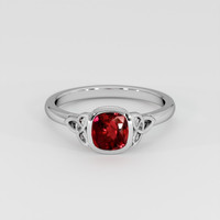 1.19 Ct. Ruby Ring, 14K White Gold 1