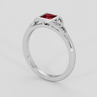 0.37 Ct. Ruby Ring, 14K White Gold 2