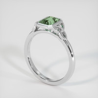 1.56 Ct. Green Sapphire Ring, 14K White Gold 2