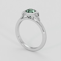 1.13 Ct. Green Sapphire Ring, 14K White Gold 2