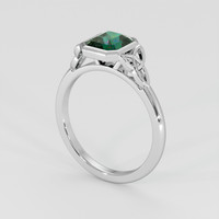 1.66 Ct. Bluish Green Sapphire Ring, 14K White Gold 2