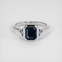 1.61 Ct. Blue Sapphire Ring, 14K White Gold 1