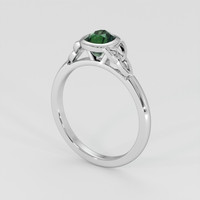 1.00 Ct. Green Sapphire Ring, 14K White Gold 2