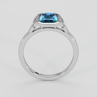 2.50 Ct. Greenish Blue Sapphire Ring, 14K White Gold 3
