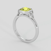 2.00 Ct. Yellowish Green Sapphire Ring, 14K White Gold 2