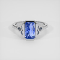 2.07 Ct. Blue Sapphire Ring, 14K White Gold 1