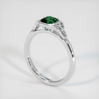 1.07 Ct. Bluish Green Sapphire Ring, 14K White Gold 2